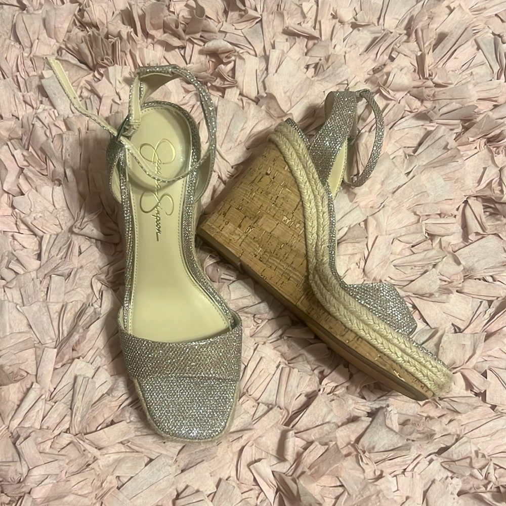 sparkly jessica simpson wedges!